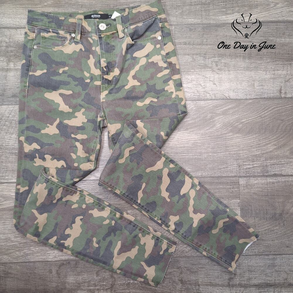 Hudson Barbara High Waist Super Skinny Ankle Camo Jeans NWT Size 27 (4)